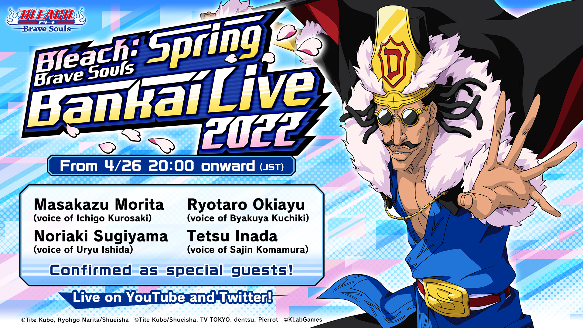 stretch Patent Distraction Bleach: Brave Souls" Spring Bankai Live 2022 on Tuesday, April 26!  Featuring a Cast of Talented Voice Actors! | News | KLab.Inc