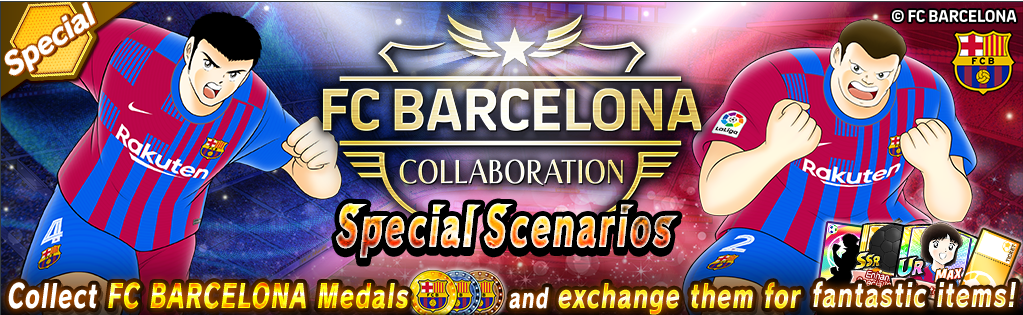 Captain Tsubasa Dream Team Worldwide 4th Anniversary Official Fc Barcelona Uniforms Debut In Game News Klab Inc