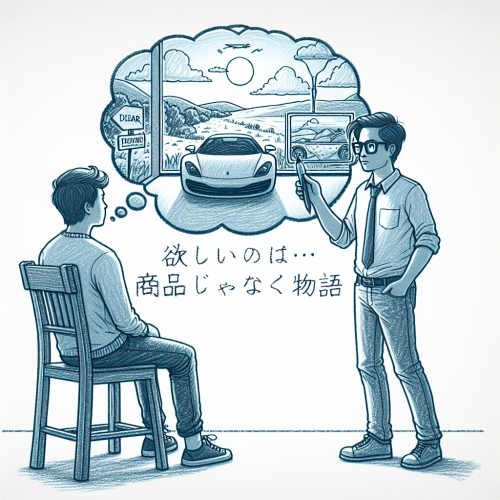 欲しいのは商品でなく物語のイラスト