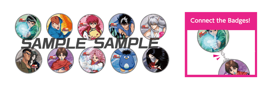 YU☆YU☆HAKUSHO 100% Maji Battle Collectible Trading Badges