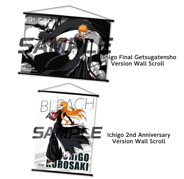 Bleach: Brave Souls Wall Scrolls (left: Ichigo Final Getsugatensho Version, right: Ichigo 2nd Anniversary Version)
