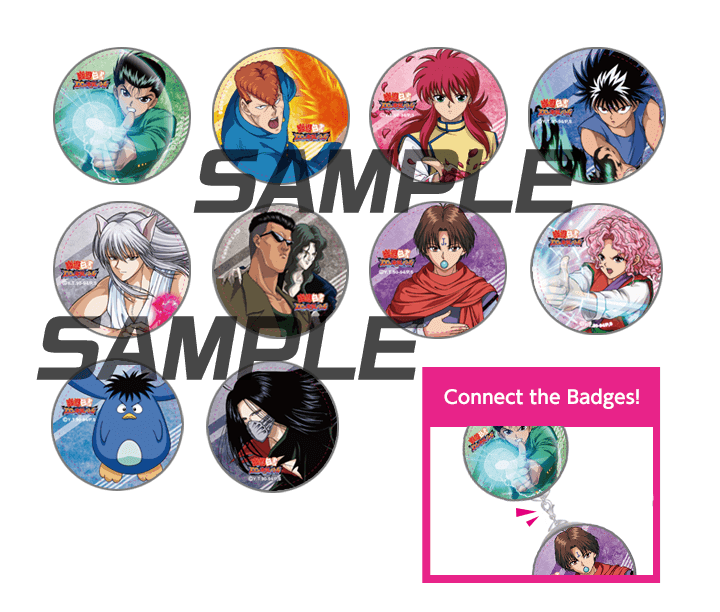 YU☆YU☆HAKUSHO 100% Maji Battle Collectible Trading Badges