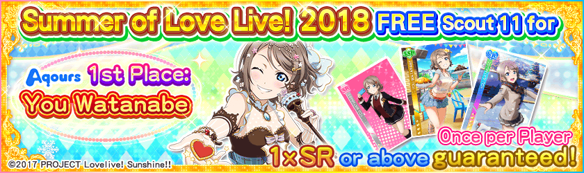 Summer of Love Live! 2018 Free Scout 11 for You Watanabe