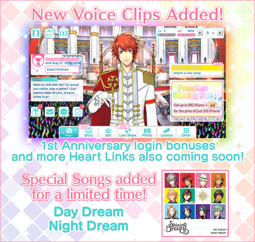 New Voice Clip Added! Special Songs added for a limited time!