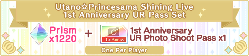 Utano☆Princesama Shining Live 1st Anniversary UR Pass Set