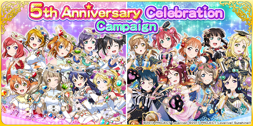 Love Live School Idol Festival Celebrates Global Version S 5th Anniversary News Klab Inc