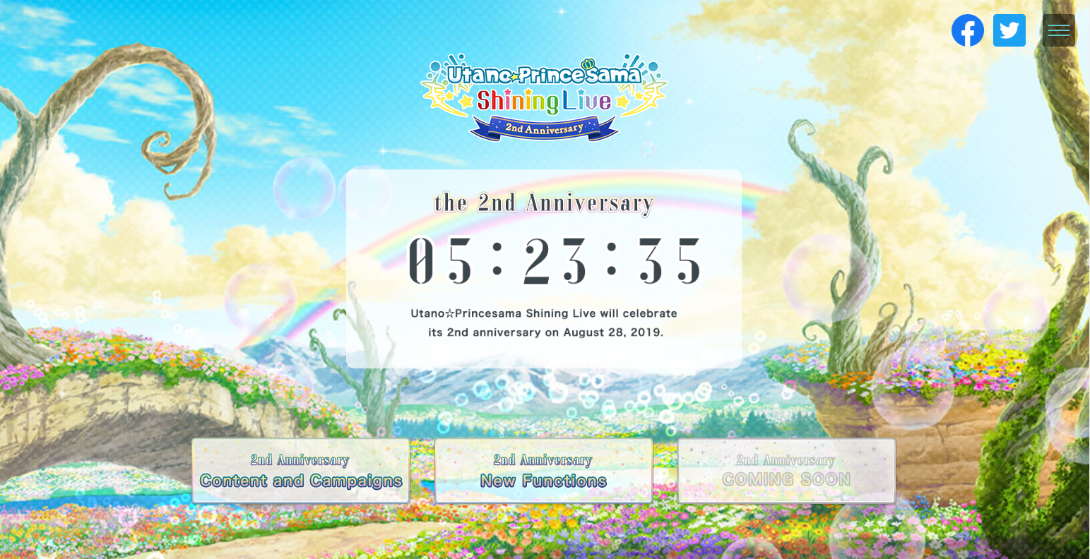 Utano Princesama Shining Live 2nd Anniversary Official Website Opens News Klab Inc